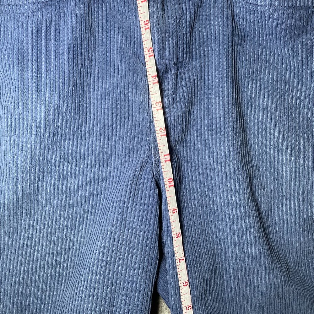 VTG Badge 90s Corduroy Shorts Women’s 16R Blue Relaxed Fit High Waist Baggy Surf - Picture 4 of 9